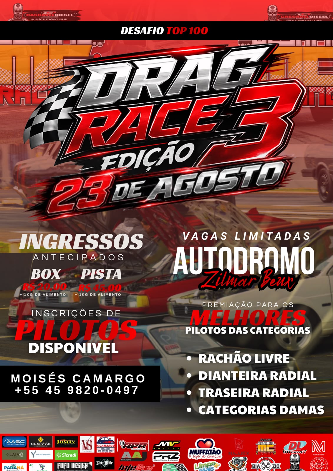 3ª EDIçãO DO DRAG RACE – DESAFIO TOP 100