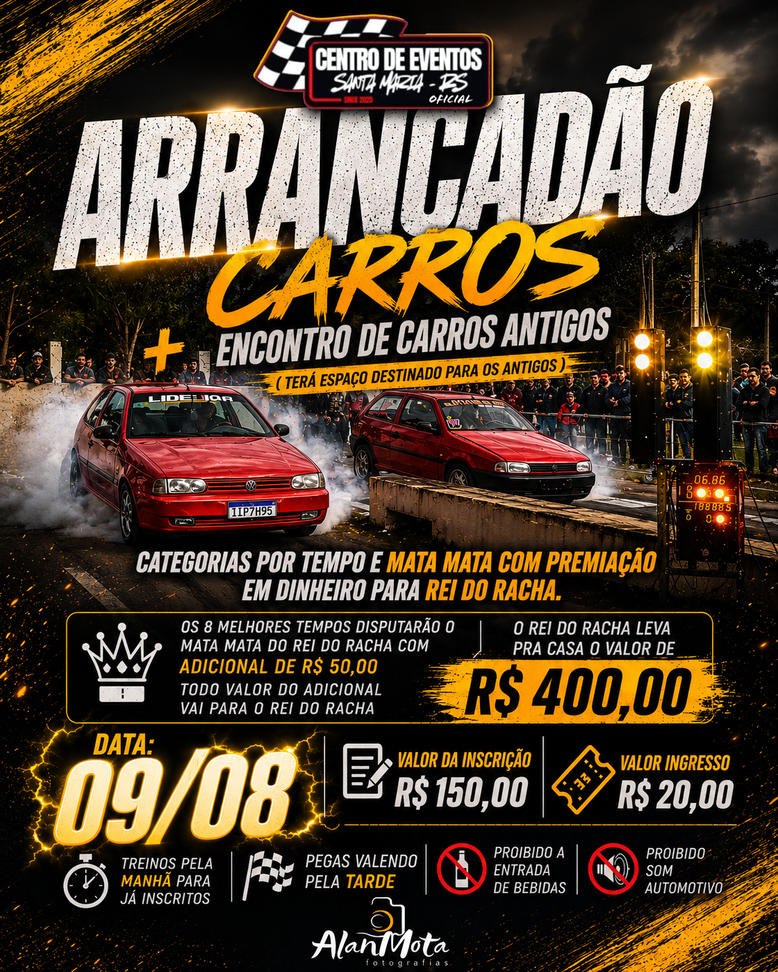 ARRANCADA DE CARROS CENTRO DE EVENTOS SM